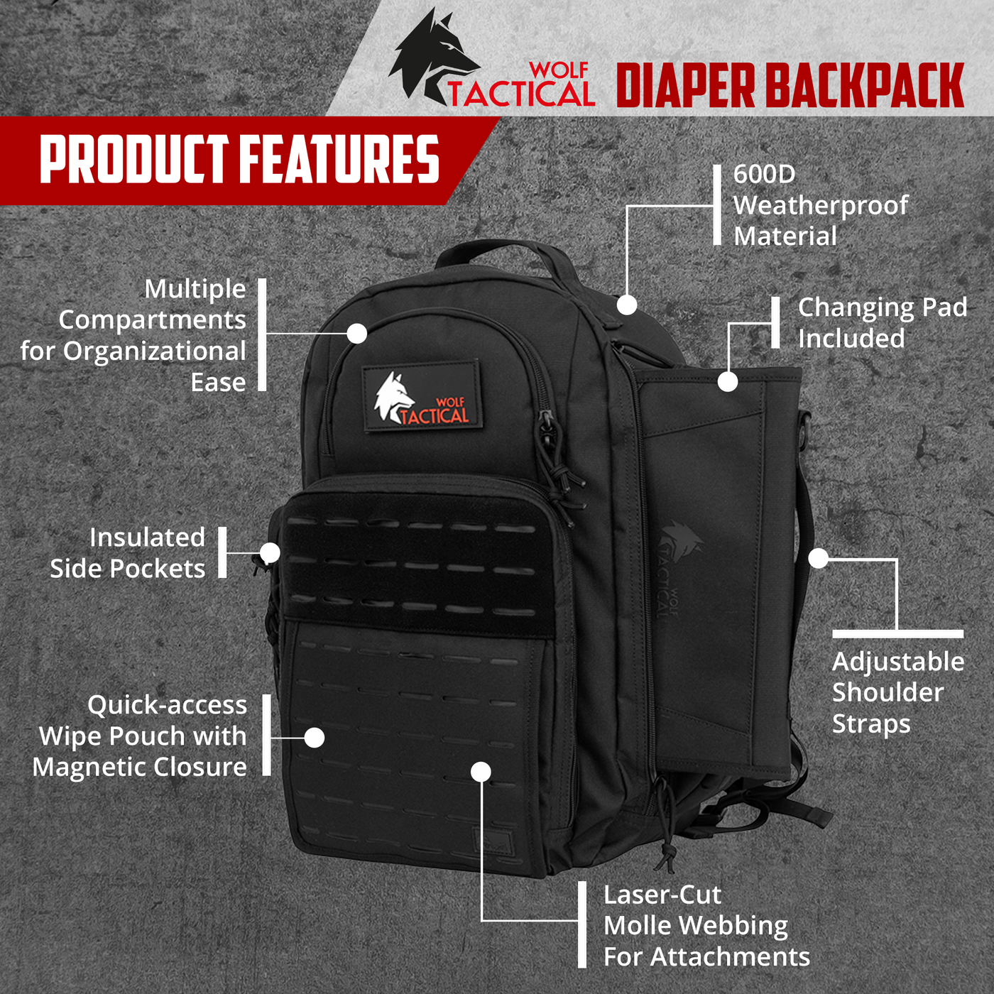 Diaper Backpack Wolf Tactical