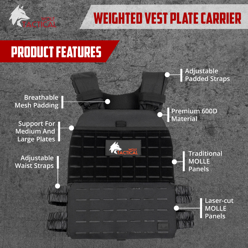 Weighted Vest Plate Carrier-No Camos