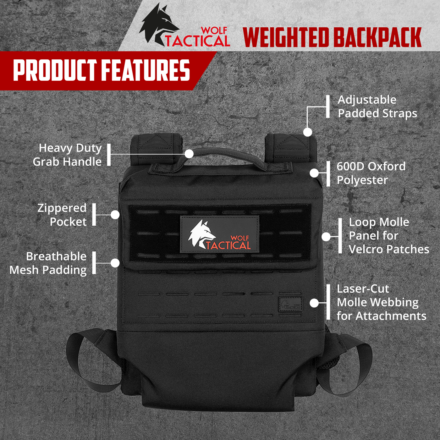 Weighted Rucking Backpack Plate Carrier – Wolf Tactical