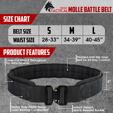 MOLLE 1.75 Battle Belt, Tactical/War Belt