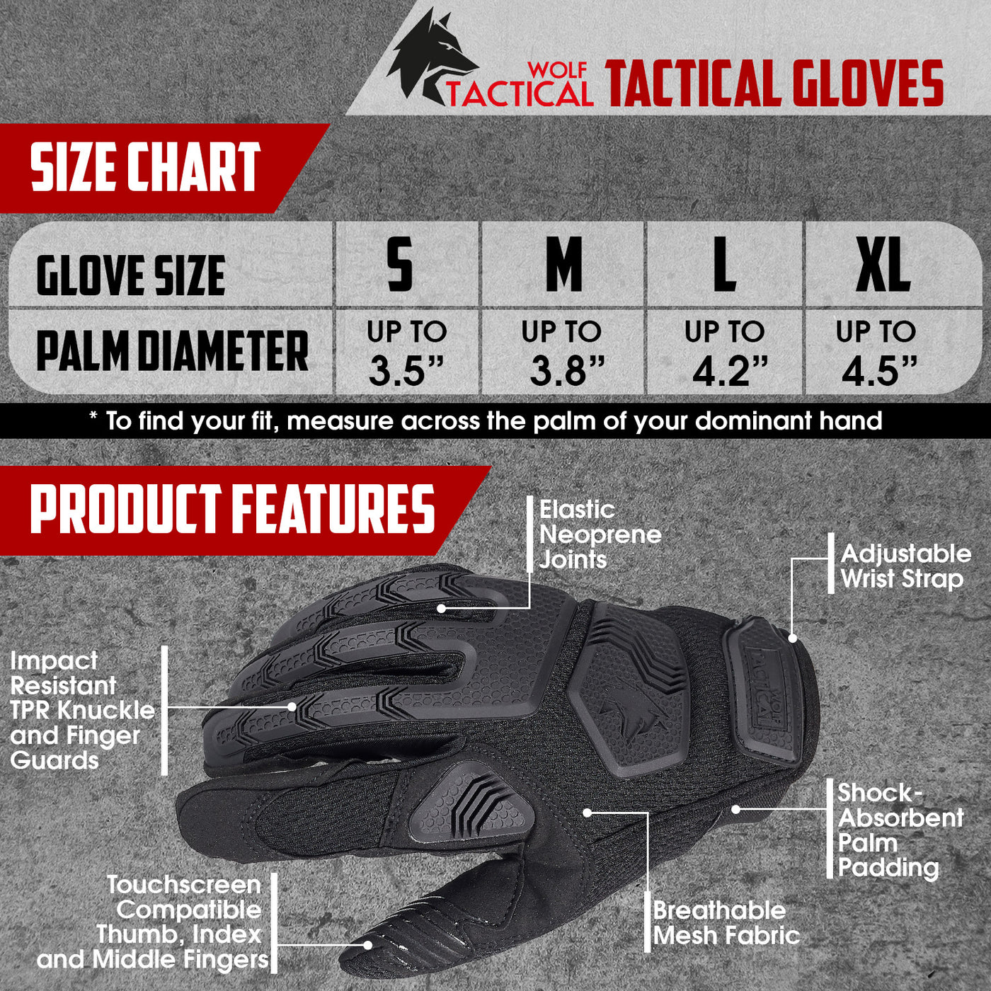 Tactical Shooting Gloves