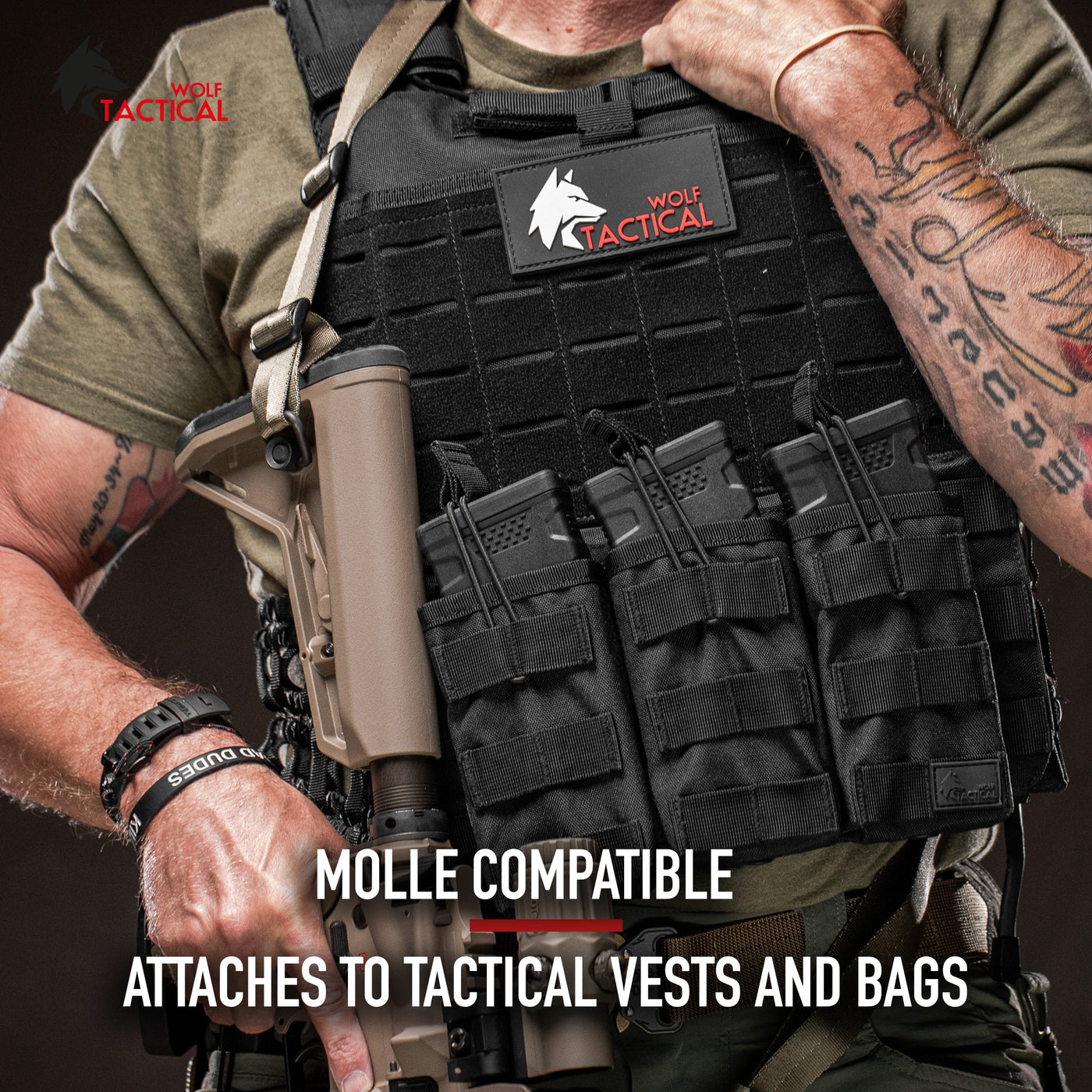 MOLLE Triple Stacker Rifle Mag Pouch