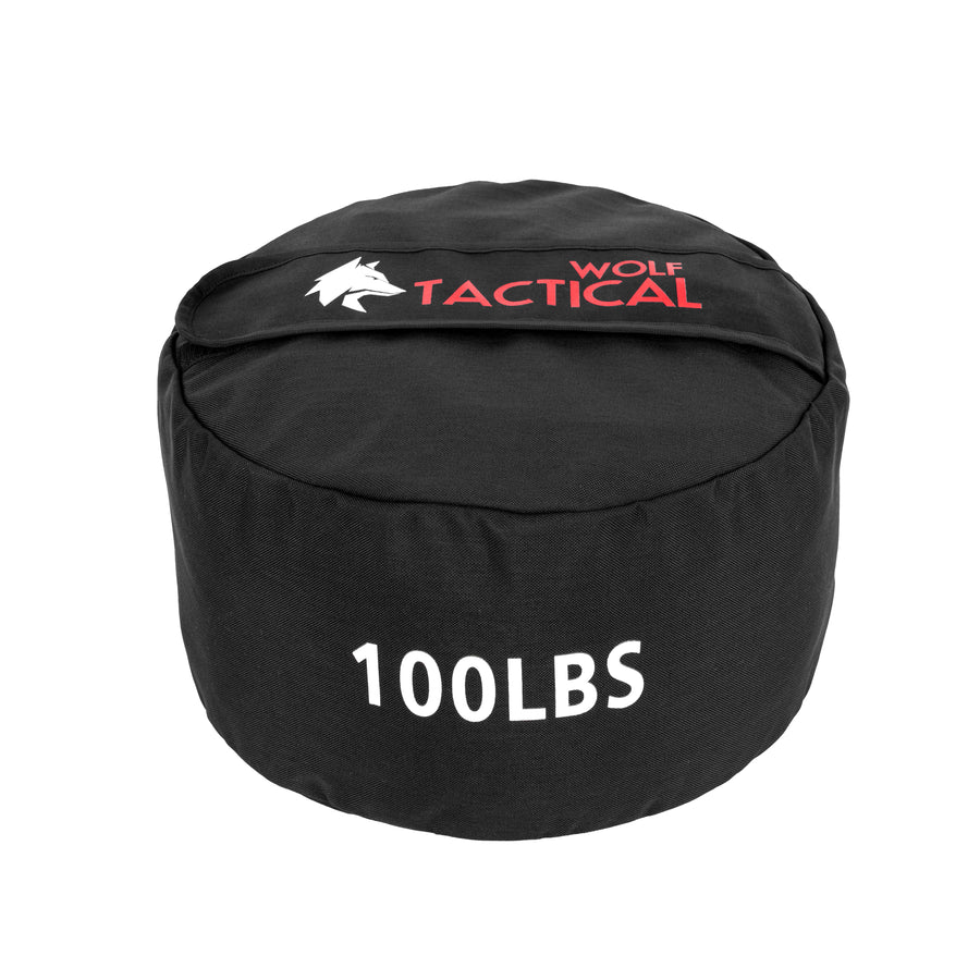 Black workout sandbag with handles